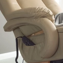 Modoform Fauteuil de relaxation Casey - Cuir véritable / Imitation cuir - Crème -Pas Cher Fauteuils Magasin 1000005892 200324 13583800007 DETAILS P000000001000005892