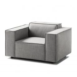 Fauteuil Kinx Tissu - Tissu Milan : Gris clair -Pas Cher Fauteuils Magasin 1000011521 180619 15563503 GALLERYIMAGES P000000001000011521