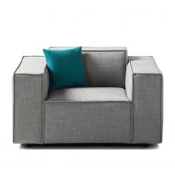 Fauteuil Kinx Tissu - Tissu Milan : Gris clair -Pas Cher Fauteuils Magasin 1000011521 180619 15563504 GALLERYIMAGES P000000001000011521