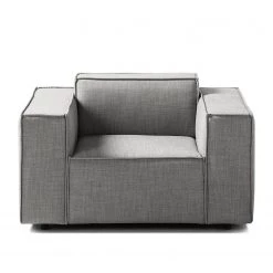Fauteuil Kinx Tissu - Tissu Milan : Gris clair -Pas Cher Fauteuils Magasin 1000011521 180619 15563605 GALLERYIMAGES P000000001000011521