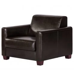 Maison Belfort Fauteuil Fragola - Cuir véritable Marron foncé