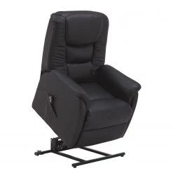 Modoform Fauteuil de relaxation Knuckey - Avec aide au relevage - Imitation cuir - Noir -Pas Cher Fauteuils Magasin 1000027311 210429 12412700004 DETAILS P000000001000027311