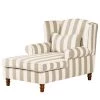 Maison Belfort Fauteuil à oreilles Sofia XXL - Beige / Blanc