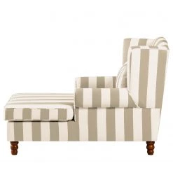 Maison Belfort Fauteuil à oreilles Sofia XXL - Beige / Blanc -Pas Cher Fauteuils Magasin 1000031055 210720 13463800015 DETAILS P000000001000031055