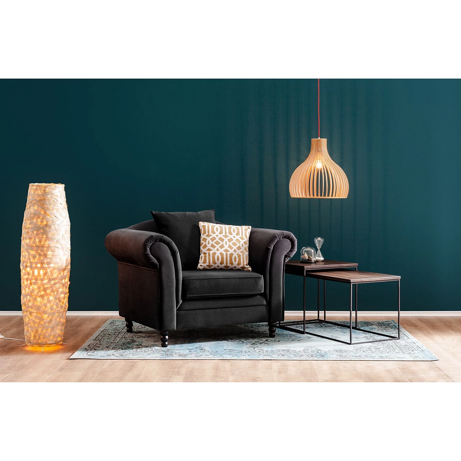 Jack & Alice Fauteuil York - Velours Anthracite 4 Jack & Alice Fauteuil York - Velours Anthracite – Image 2