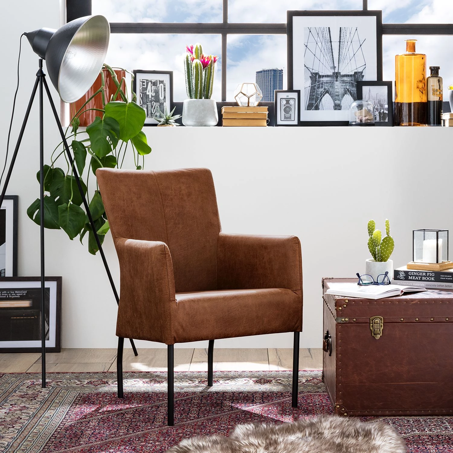 Red Living Fauteuil Carnew - Brun 4 Red Living Fauteuil Carnew - Brun – Image 2