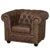 Ars manufacti Fauteuil Kamaru Imitation cuir - Marron chocolat -Pas Cher Fauteuils Magasin 1000085220 220223 010 IMAGE P000000001000085220