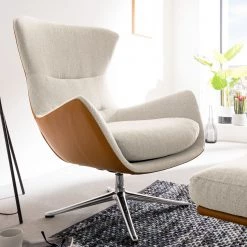 Studio Copenhagen Fauteuil Hepburn III - Beige / Cognac - Chrome brillant -Pas Cher Fauteuils Magasin 1000110618 180803 08503256 MOOD GALLERYIMAGES P000000001000110618 mood