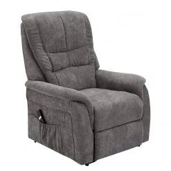 Modoform Fauteuil de relaxation Sasina - Microfibre - Gris foncé (avec aide au redressement)