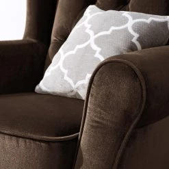 Maison Belfort Fauteuil à oreilles Luro - Velours -Pas Cher Fauteuils Magasin 1000117569 200528 17203300014 DETAILS P000000001000117569