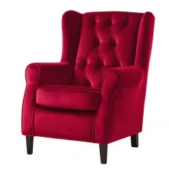 Maison Belfort Fauteuil à oreilles Luro - Rouge