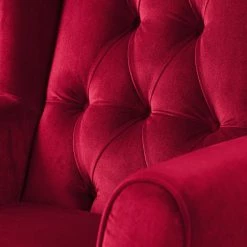 Maison Belfort Fauteuil à oreilles Luro - Rouge 30 Maison Belfort Fauteuil à oreilles Luro - Rouge -Pas Cher Fauteuils Magasin 1000122222 190712 10052600063 DETAILS P000000001000122222