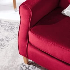 Maison Belfort Fauteuil à oreilles Luro - Rouge 25 Maison Belfort Fauteuil à oreilles Luro - Rouge -Pas Cher Fauteuils Magasin 1000122222 200528 17211500030 DETAILS P000000001000122222