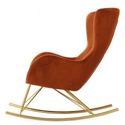 Jack & Alice Rocking chair Skamby - Velours - Terre cuite -Pas Cher Fauteuils Magasin 1000123364 181219 09580600013 GALLERYIMAGES P000000001000123364
