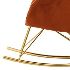 Jack & Alice Rocking chair Skamby - Velours - Terre cuite -Pas Cher Fauteuils Magasin 1000123364 181219 09580600018 GALLERYIMAGES P000000001000123364