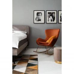 Jack & Alice Rocking chair Skamby - Velours - Terre cuite -Pas Cher Fauteuils Magasin 1000123364 190404 17473100007 MOOD GALLERYIMAGES P000000001000123364 mood