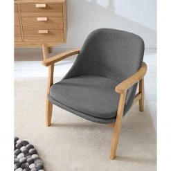 Mørteens Fauteuil Londo - Tissu - Gris -Pas Cher Fauteuils Magasin 1000126065 190509 10203500012 MOOD GALLERYIMAGES P000000001000126065 mood
