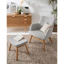 Mørteens Fauteuil Joreen III - Tissu - Gris clair -Pas Cher Fauteuils Magasin 1000126078 190619 15431400014 MOOD GALLERYIMAGES P000000001000126078 mood