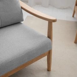 Mørteens Fauteuil Benson II - Tissu - Gris clair -Pas Cher Fauteuils Magasin 1000126100 190509 14031900037 GALLERYIMAGES P000000001000126100