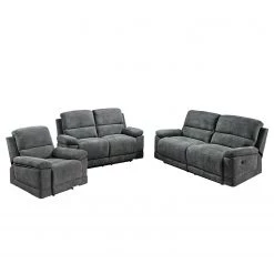 Modoform Fauteuil de relaxation Leticia - Microfibre - Gris -Pas Cher Fauteuils Magasin 1000126858 180724 18571921 GALLERYIMAGES P000000001000126858