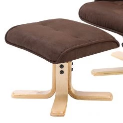 Modoform Fauteuil de relaxation Sund - Microfibre / Hévéa massif - Marron / Hévéa -Pas Cher Fauteuils Magasin 1000126873 180906 15154404 GALLERYIMAGES P000000001000126873