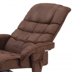 Modoform Fauteuil de relaxation Sund - Microfibre / Hévéa massif - Marron / Hévéa -Pas Cher Fauteuils Magasin 1000126873 180906 15154505 GALLERYIMAGES P000000001000126873