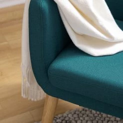 Mørteens Fauteuil Nicholas - Tissu - Bleu pétrole -Pas Cher Fauteuils Magasin 1000126887 201103 11480100004 DETAILS P000000001000126887