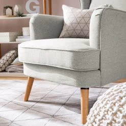 Jack & Alice Bergère Limeri - Feutre Blix: Gris clair - Sans repose-pieds -Pas Cher Fauteuils Magasin 1000127969 200513 12344500009 DETAILS P000000001000127969