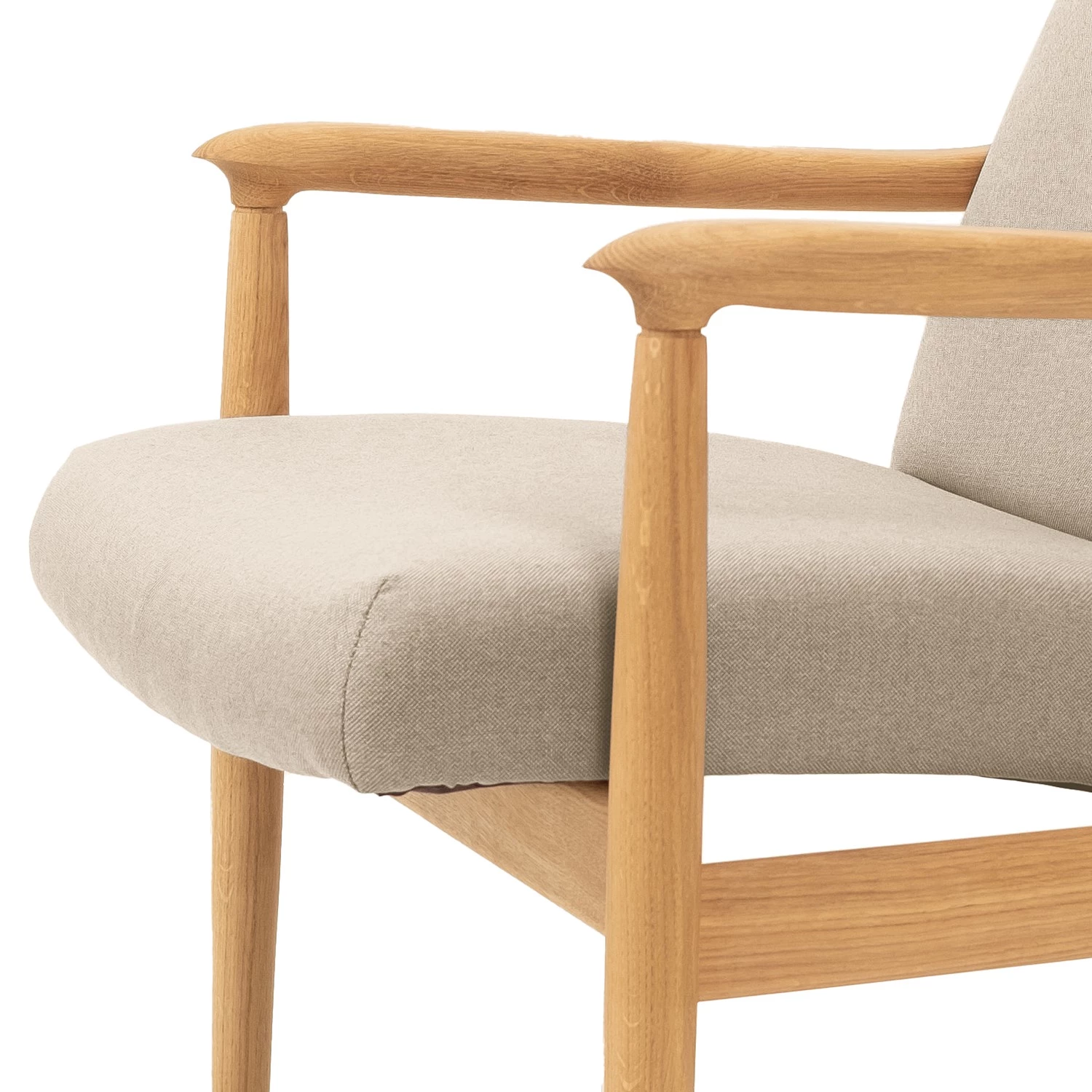 Studio Copenhagen Fauteuil Tioga - Tissu - Beige - Chêne clair - Sans repose-pieds 8 Studio Copenhagen Fauteuil Tioga - Tissu - Beige - Chêne clair - Sans repose-pieds – Image 6