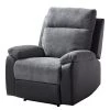 Loftscape Fauteuil de relaxation Warmun - Imitation cuir / Microfibre - Noir / Gris -Pas Cher Fauteuils Magasin 1000139815 200731 14233200001 IMAGE P000000001000139815