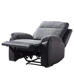 Loftscape Fauteuil de relaxation Warmun - Imitation cuir / Microfibre - Noir / Gris -Pas Cher Fauteuils Magasin 1000139815 200731 14233500003 DETAILS P000000001000139815