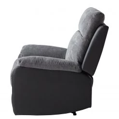 Loftscape Fauteuil de relaxation Warmun - Imitation cuir / Microfibre - Noir / Gris -Pas Cher Fauteuils Magasin 1000139815 200731 14233600006 DETAILS P000000001000139815