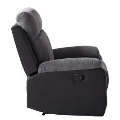 Loftscape Fauteuil de relaxation Warmun - Imitation cuir / Microfibre - Noir / Gris -Pas Cher Fauteuils Magasin 1000139815 200731 14233700007 DETAILS P000000001000139815