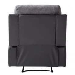 Loftscape Fauteuil de relaxation Warmun - Imitation cuir / Microfibre - Noir / Gris -Pas Cher Fauteuils Magasin 1000139815 200731 14233800008 DETAILS P000000001000139815