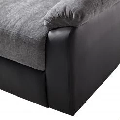 Loftscape Fauteuil de relaxation Warmun - Imitation cuir / Microfibre - Noir / Gris -Pas Cher Fauteuils Magasin 1000139815 200731 14234100012 DETAILS P000000001000139815