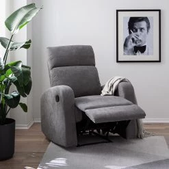 Loftscape Fauteuil de relaxation Grandhan - Microfibre - Gris -Pas Cher Fauteuils Magasin 1000139826 201120 13453000034 MOOD DETAILS P000000001000139826 mood
