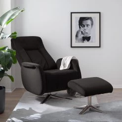 Loftscape Fauteuil de relaxation Allansford - Microfibre - Noir -Pas Cher Fauteuils Magasin 1000139828 201120 13455500041 MOOD DETAILS P000000001000139828 mood