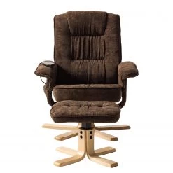 Loftscape Fauteuil de relaxation Wesburn I - Microfibre - Marron foncé -Pas Cher Fauteuils Magasin 1000139830 200731 14240100041 DETAILS P000000001000139830