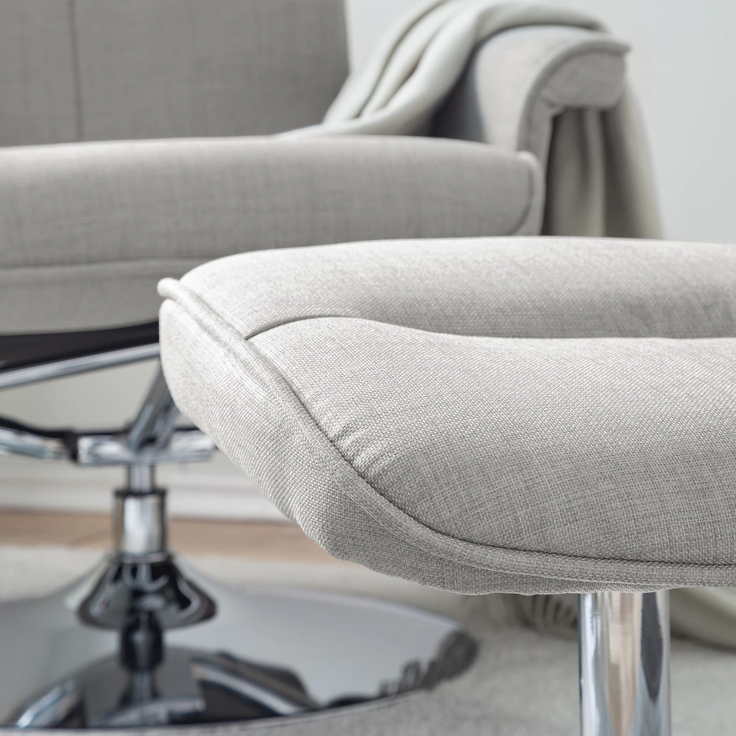 Loftscape Fauteuil de relaxation Selfors II - Tissage à plat - Gris clair 16 Loftscape Fauteuil de relaxation Selfors II - Tissage à plat - Gris clair – Image 14