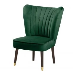 Jack & Alice Fauteuil Sunlands - Velours - Vert foncé