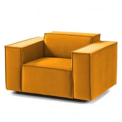 Fauteuil Kinx II - Velours - Velours Shyla: Jaune moutarde