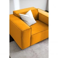 Fauteuil Kinx II - Velours - Velours Shyla: Jaune moutarde -Pas Cher Fauteuils Magasin 1000155589 210323 15113800198 DETAILS P000000001000155589