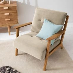 Studio Copenhagen Fauteuil TIMON - Velours Shyla: Beige -Pas Cher Fauteuils Magasin 1000156472 190516 09281800086 MOOD GALLERYIMAGES P000000001000156472 mood