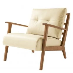 Studio Copenhagen Fauteuil TIMON - Cuir véritable Neka : Crème