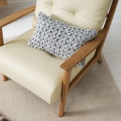 Studio Copenhagen Fauteuil TIMON - Cuir véritable Neka : Crème -Pas Cher Fauteuils Magasin 1000156474 190516 09282000095 GALLERYIMAGES P000000001000156474