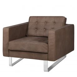 Fredriks Fauteuil Chelsea IV - Cuir - Cuir véritable Custo : Marron foncé - Luge