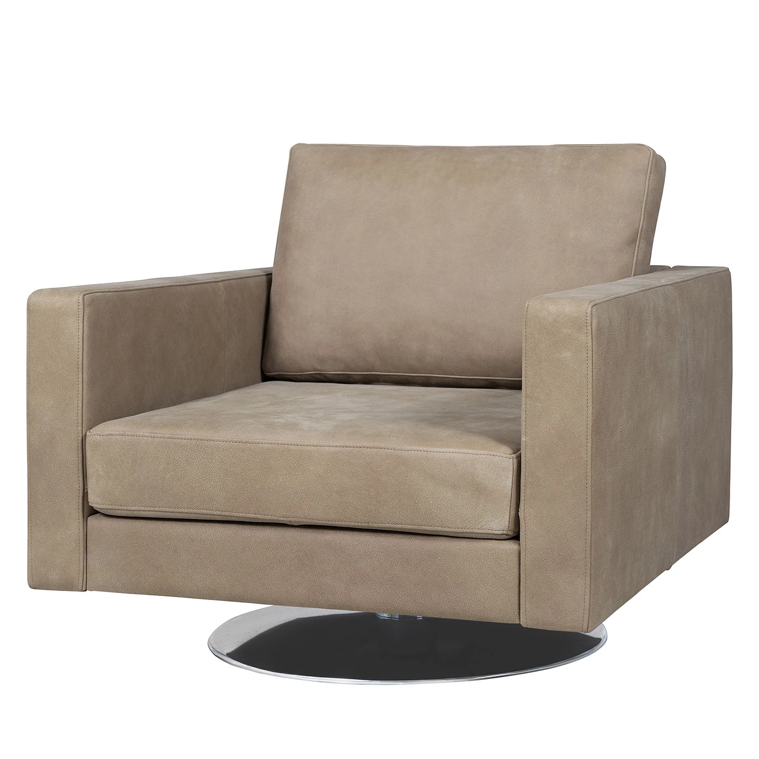 Fredriks Fauteuil pivotant Portobello IV - Cuir - Cuir véritable Custo : Gris clair 3 Fredriks Fauteuil pivotant Portobello IV - Cuir - Cuir véritable Custo : Gris clair