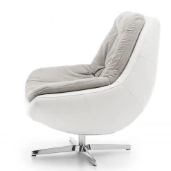 Loftscape Fauteuil Roxana - Imitation cuir / Tissu - Blanc gris -Pas Cher Fauteuils Magasin 1000157339 190320 11533300016 GALLERYIMAGES P000000001000157339