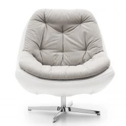 Loftscape Fauteuil Roxana - Imitation cuir / Tissu - Blanc gris -Pas Cher Fauteuils Magasin 1000157339 190320 11533300017 GALLERYIMAGES P000000001000157339