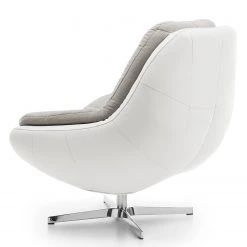 Loftscape Fauteuil Roxana - Imitation cuir / Tissu - Blanc gris -Pas Cher Fauteuils Magasin 1000157339 190320 11533400018 GALLERYIMAGES P000000001000157339